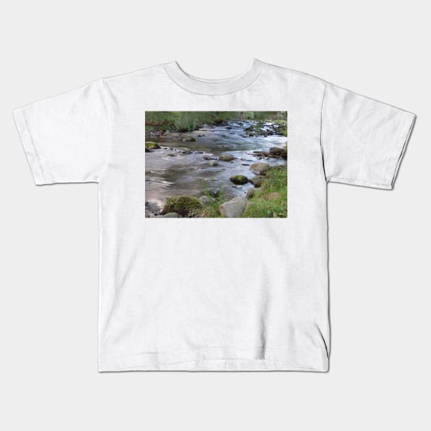 The River Coquet in the Cheviots, Northumberland Kids T-Shirt by HazelWright